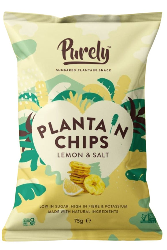 PURELY Plantain Chips  - Lemon & Salt (75g)