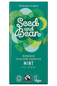 SEED AND BEAN Mint DARK CHOCOLATE BAR (75g)