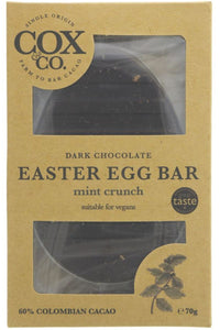 COX & CO Mint Crunch Dark Easter Egg Bar (70g)
