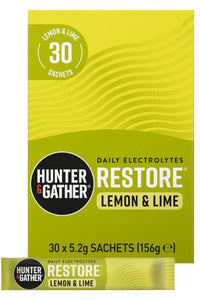 HUNTER & GATHER Restore Electrolyte - Lemon & Lime (30x5.2g sachets)