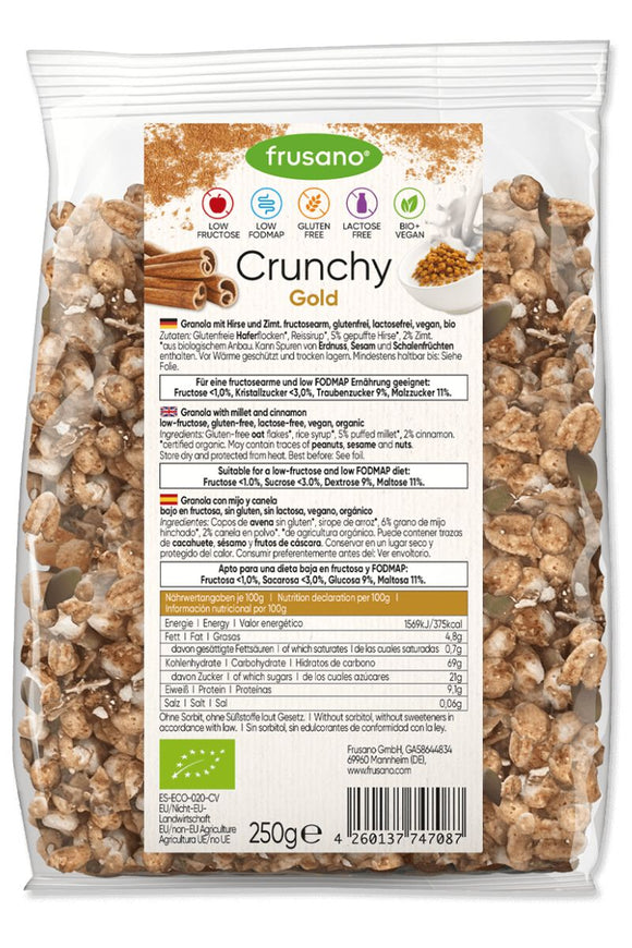 FRUSANO Cereal - Crunchy Gold Granola with Cinnamon (250g)
