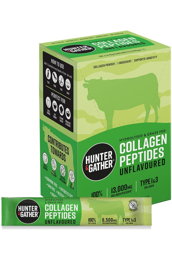 HUNTER & GATHER Collagen -Unflavoured Bovine Powder (30 sachets)