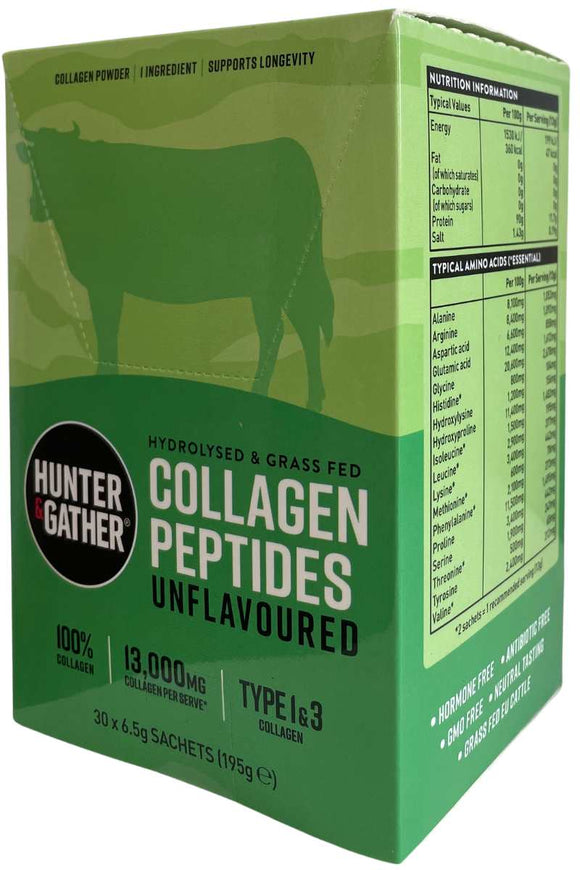 HUNTER & GATHER Unflavoured Bovine Collagen Powder (30 sachets)