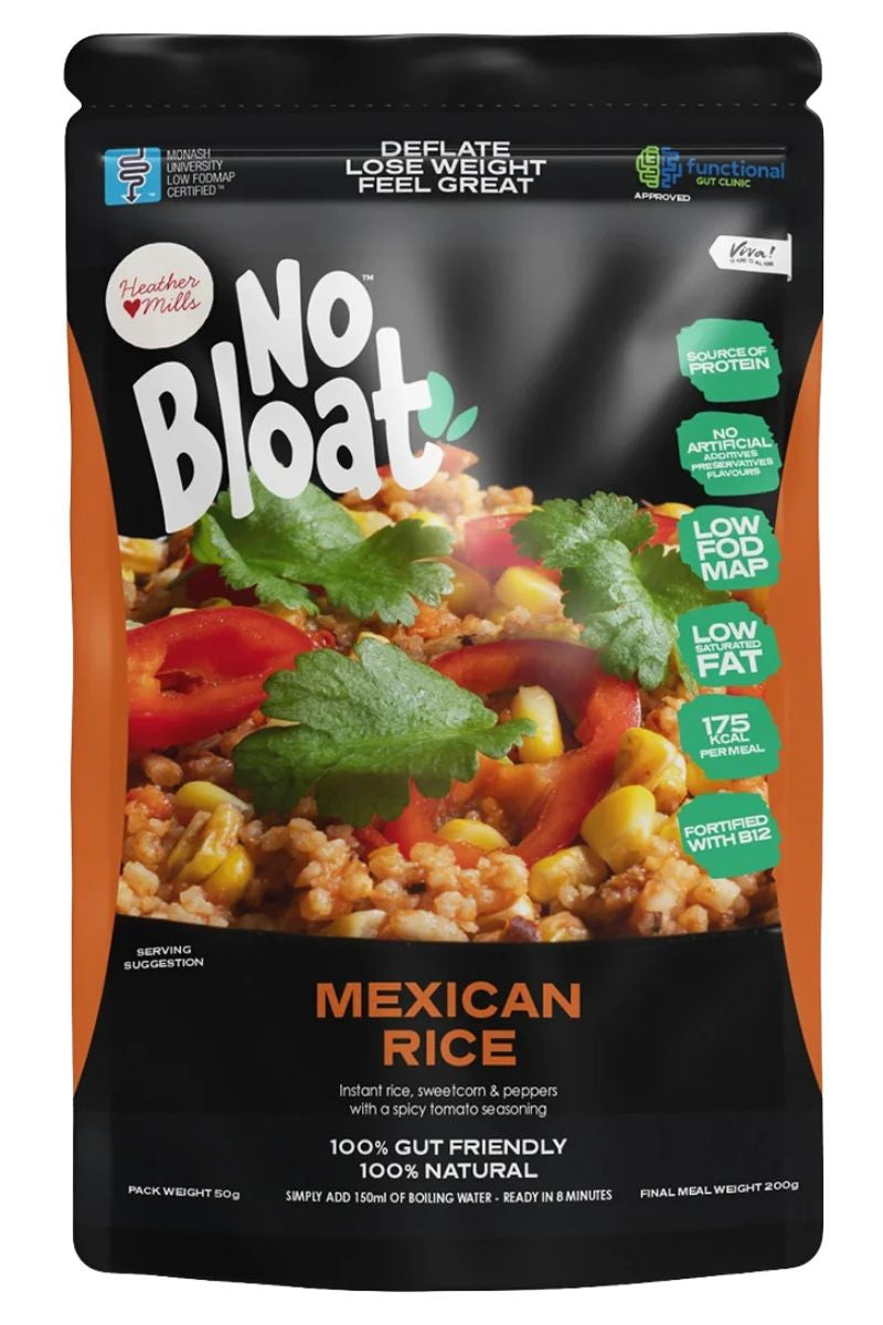 50g Rice Pic NO BLOAT Instant Meal - spicy Mexican Rice (50g dehydrated) – FODMarket Ltd