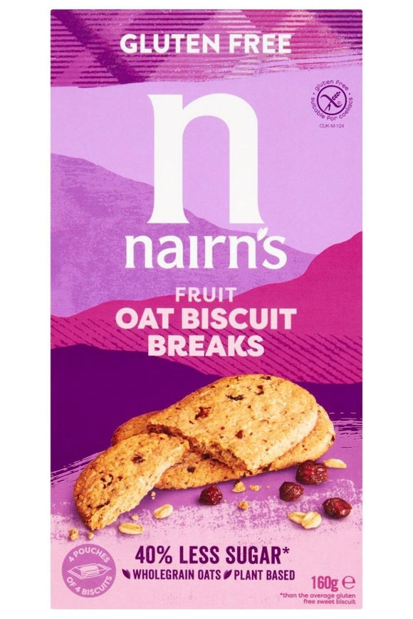 NAIRNS Gluten Free Biscuit Breaks - Oats & Fruit (160g)