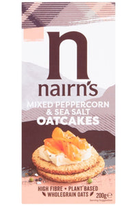 NAIRNS Oatcakes - Mixed Peppercorn & Sea Salt (200g)
