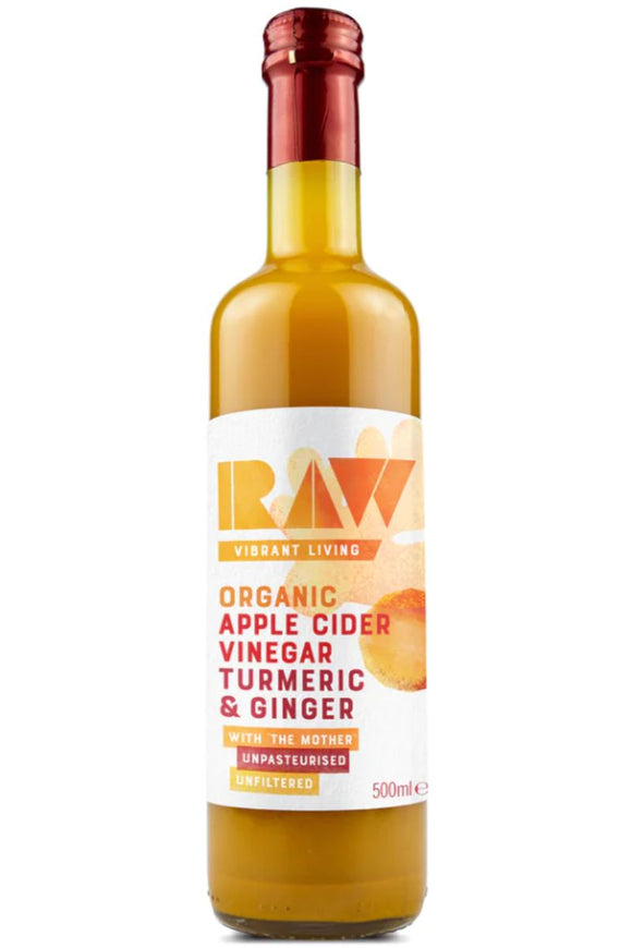 RAW HEALTH Organic Apple Cider Vinegar - Turmeric & Ginger (500ml)