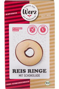 WERZ Biscuits - Organic Rings with Chocolate Style Glaze (110g)