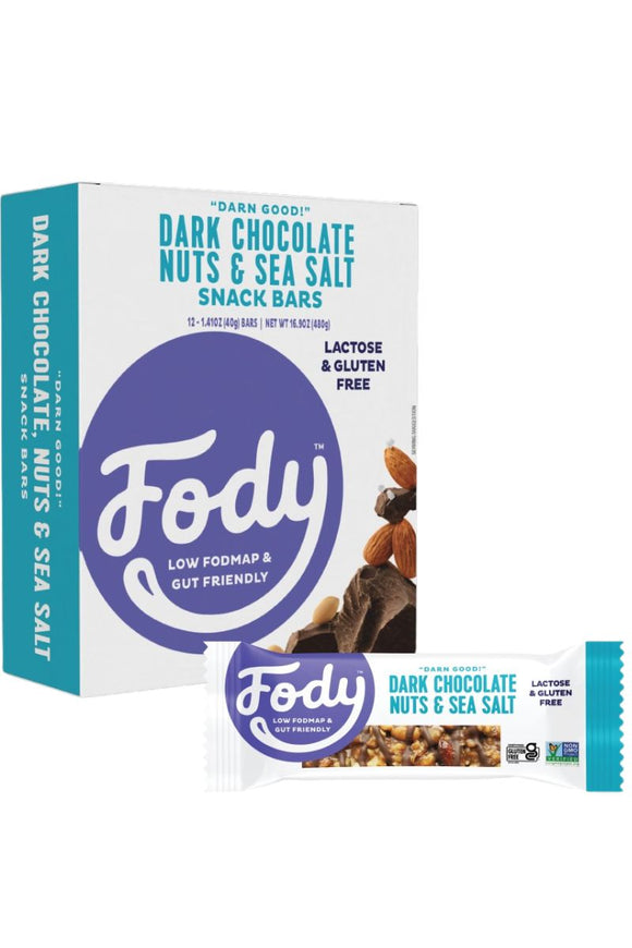 FODY Bar - Dark Chocolate, Nuts & Sea Salt (40g) x 12 [BOX]