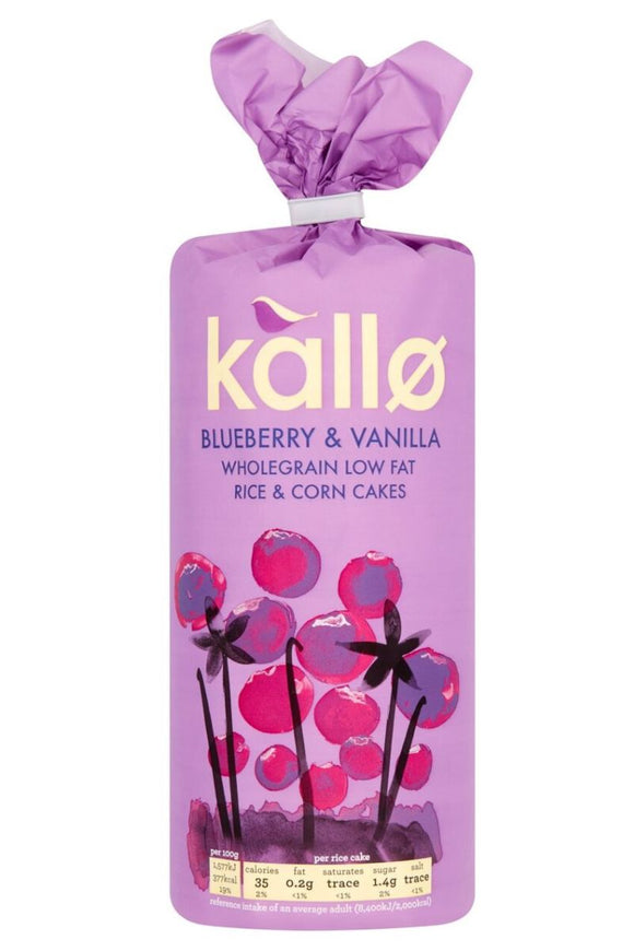 KALLO Snack - Blueberry & Vanilla Rice & Corn Cakes (131g)