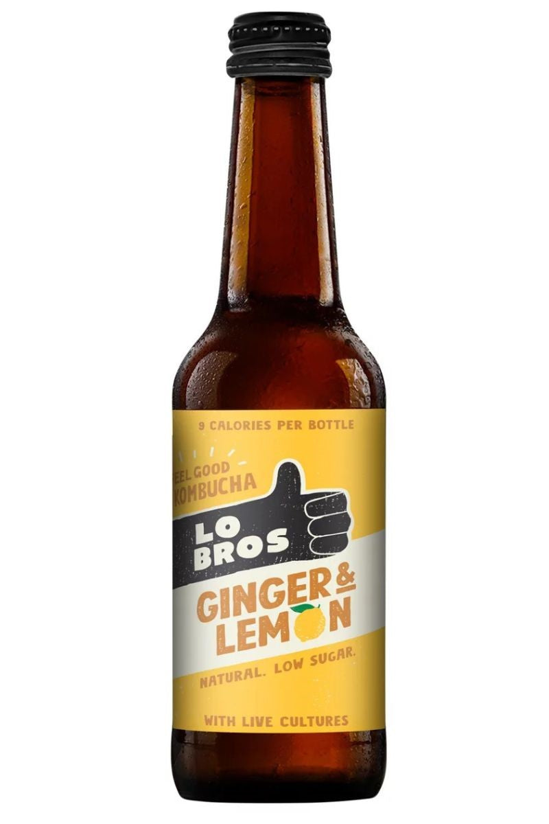 LO BROS Kombucha - Ginger & Lemon (330ml) – FODMarket Ltd