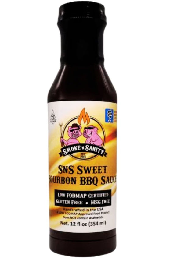 SMOKE N SANITY BBQ Sauce - Sweet Bourbon BIGGER SIZE (354ml)