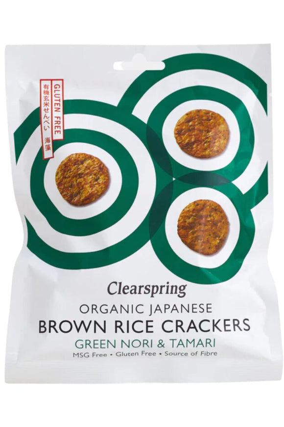 CLEARSPRING Rice Crackers - Green Nori & Tamari (40g)