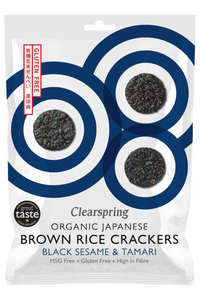 CLEARSPRING Rice Crackers - Black Sesame & Tamari (40g)