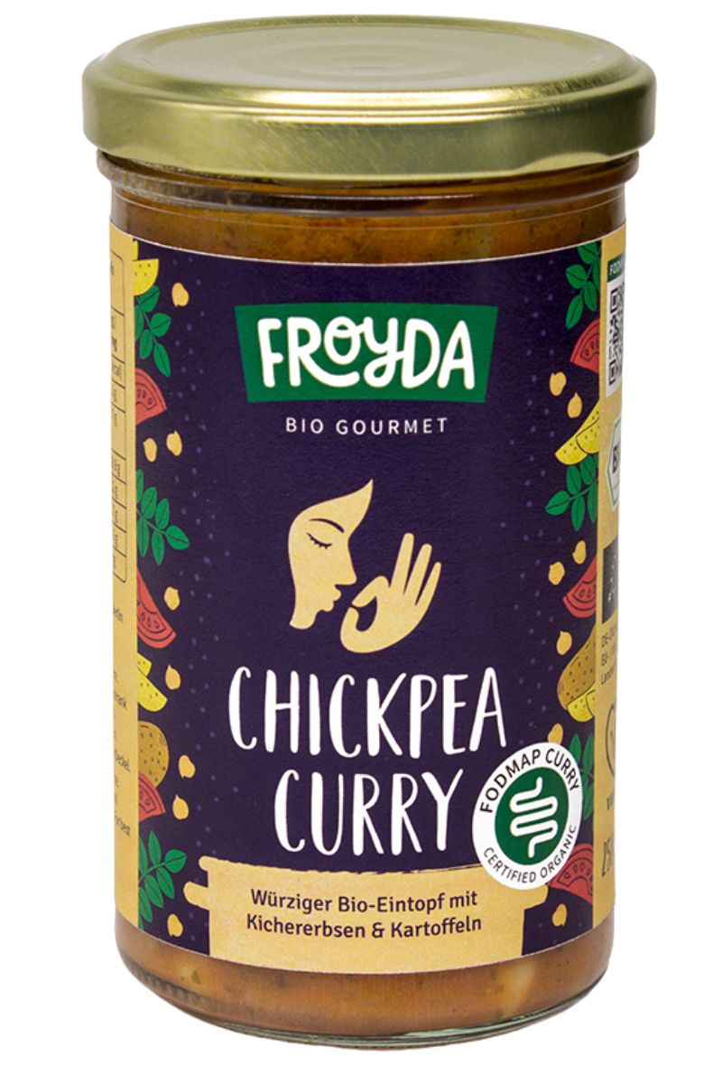 FROYDA Meal in Jar Organic Chickpea Curry (250g) – FODMarket Ltd