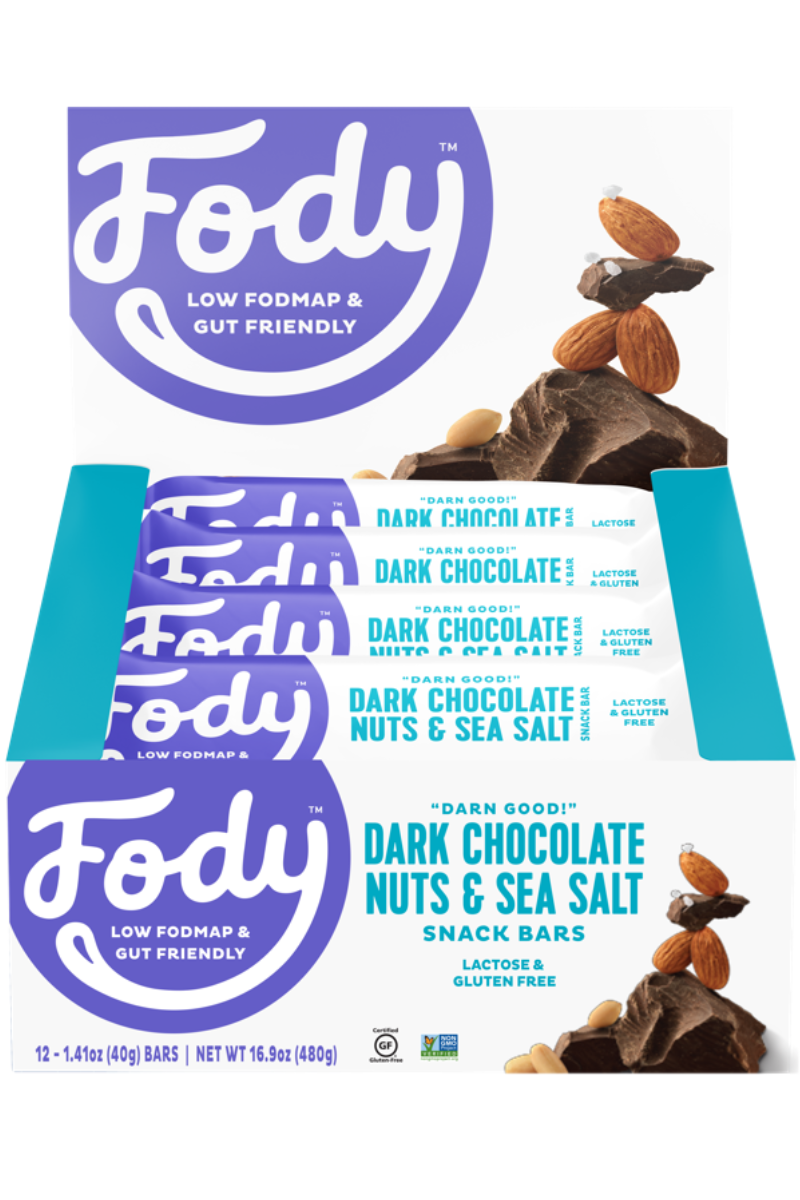 FODY Dark Chocolate, Nuts & Sea Salt Bar (40g) x 12 bars [BOX
