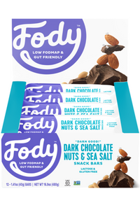 FODY Dark Chocolate, Nuts & Sea Salt Bar (40g) x 12 bars