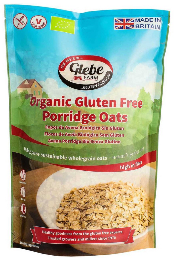 GLEBE FARM Organic Gluten Free Porridge Oats (450g)