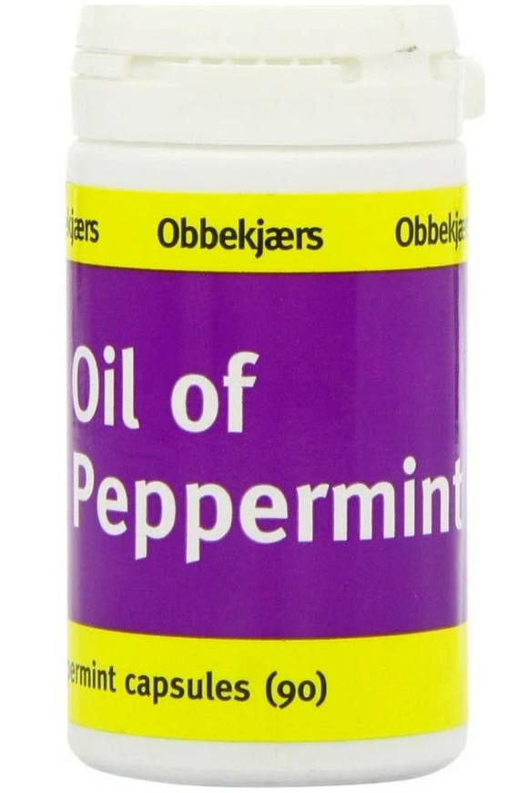 OBBEKJAERS Peppermint Oil Capsules (90 capsules)