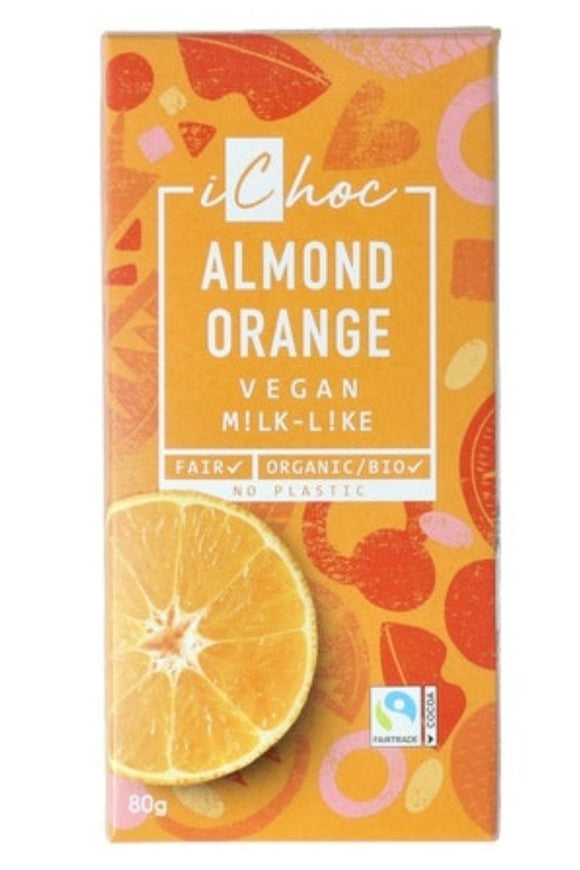 ICHOC Almond Orange Chocolate (80g)