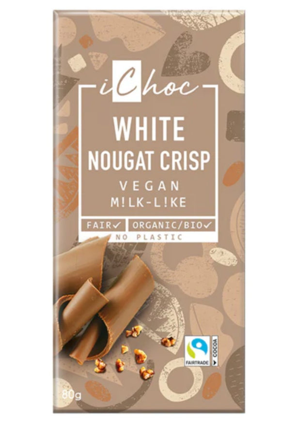 ICHOC White Nougat Crisp (80g)
